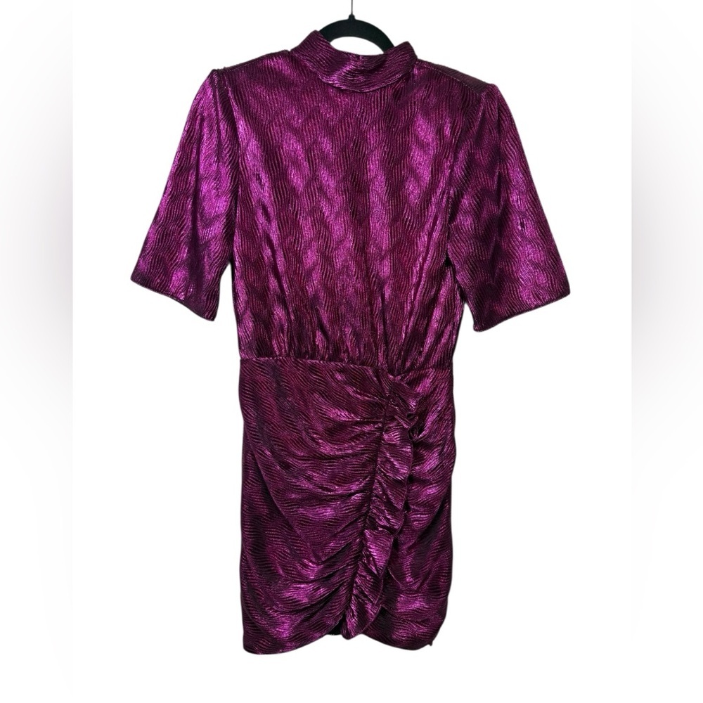 Saylor Axelle Dress In Metallic Magenta Size XS - Picture 5 of 10